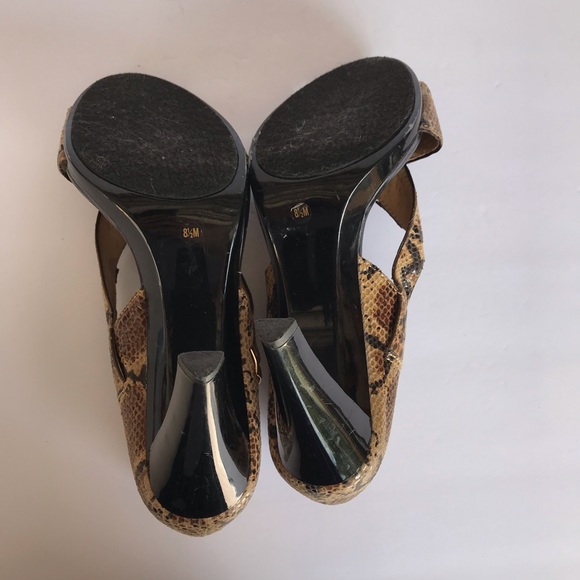 Michael Kors Snakesking Print Heel Shoe Sandals - Picture 4 of 4